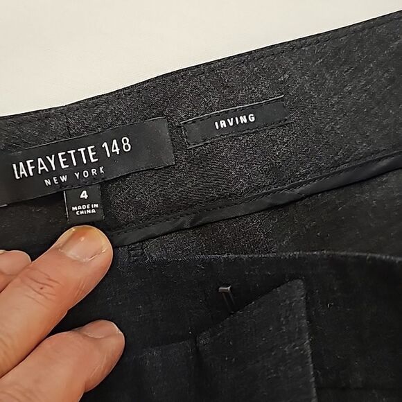 Lafayette 148 Irving stretch wool pants black size 4 - Picture 6 of 10
